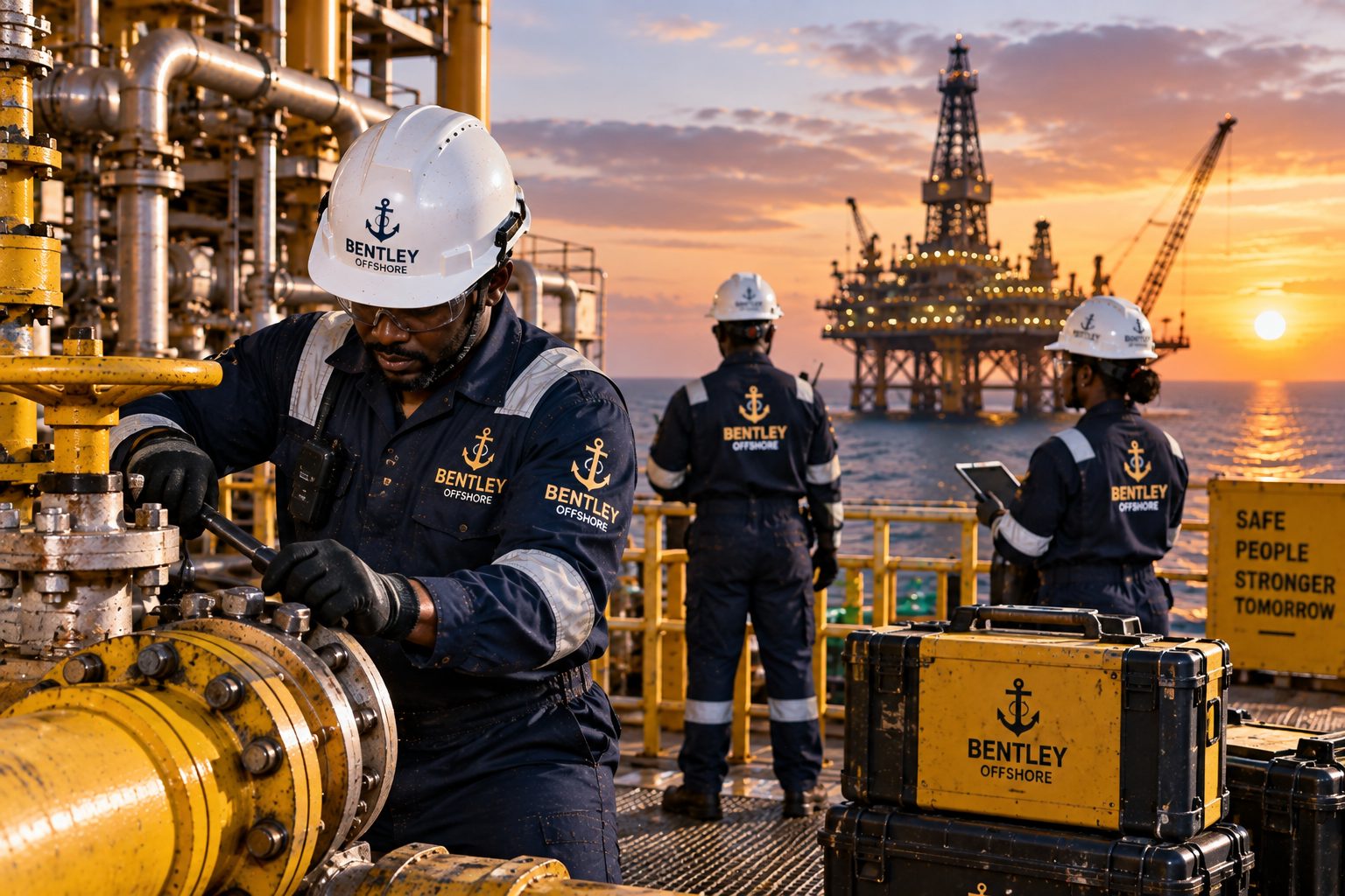 Bentley Offshore personnel supporting marine and offshore operations.
